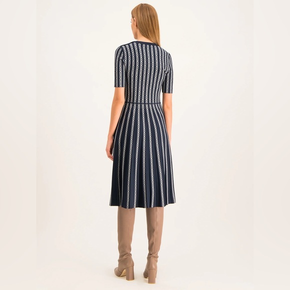 New Tory Burch Gemini Link Jacquard Dress - Picture 4 of 7